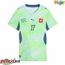 Camiseta Suiza Ruben Vargas #17 Visitante Equipación para mujer Mundial 2026 manga corta